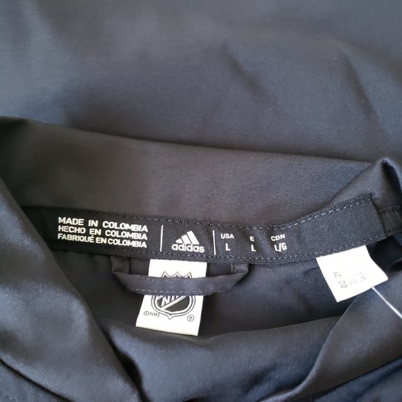 Adidas Minnesota Wild NHL 1/4 Zip Windbreaker Jacket Men's Sz Large Black NWT - Picture 6 of 9